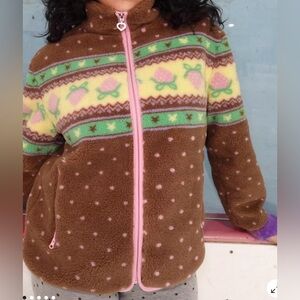 Strawberry Western Choco Fleece Jacket